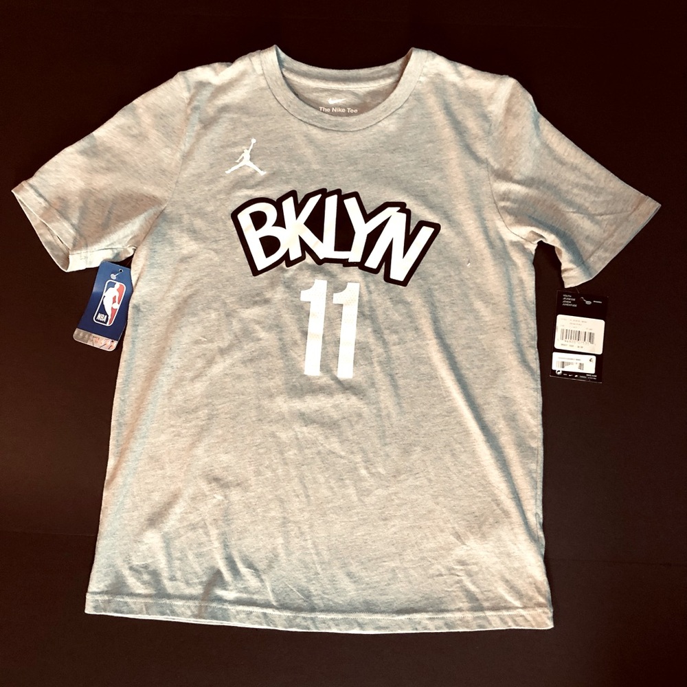 Preschool Nike Kyrie Irving Gray Brooklyn Nets  Edition Youth L